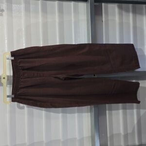 Basic Editions Brown Elastic Pants‎ Size Small